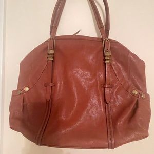 Brown leather purse